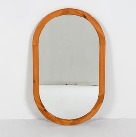 SWEDISH PINE WALL MIRROR C. 1970S