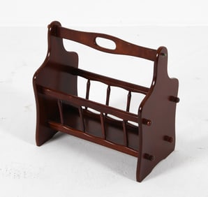 MID-CENTURY DANISH BEECH MAGAZINE RACK C. 1970S