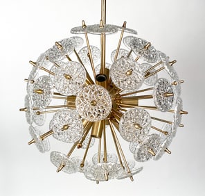 ATTR. VAL SAINT LAMBERT SPUTNIK CRYSTAL CHANDELIER