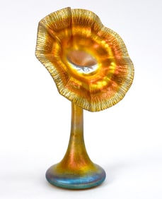 STUBEN AURENE JACK IN THE PULPIT GLASS VASE