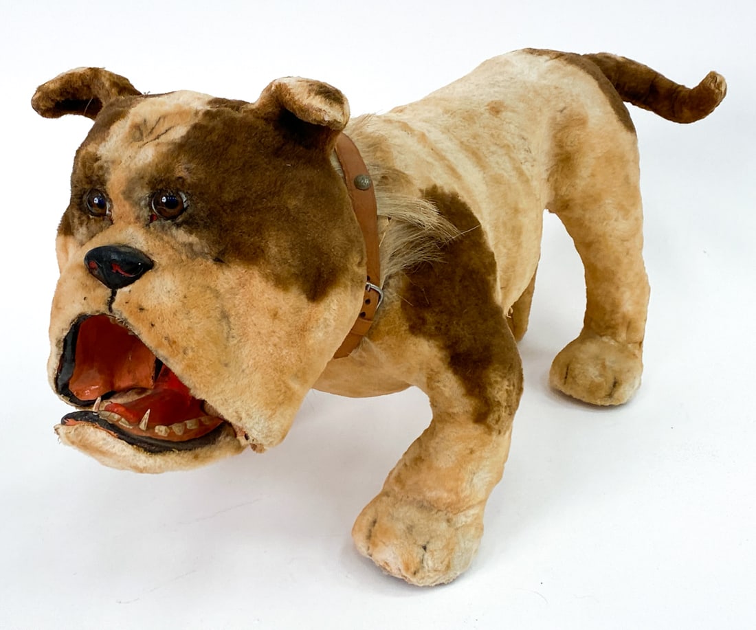 HORO FRENCH PAPIER-MACHE "GROWLER" BULLDOG 1878 (1 of 9)