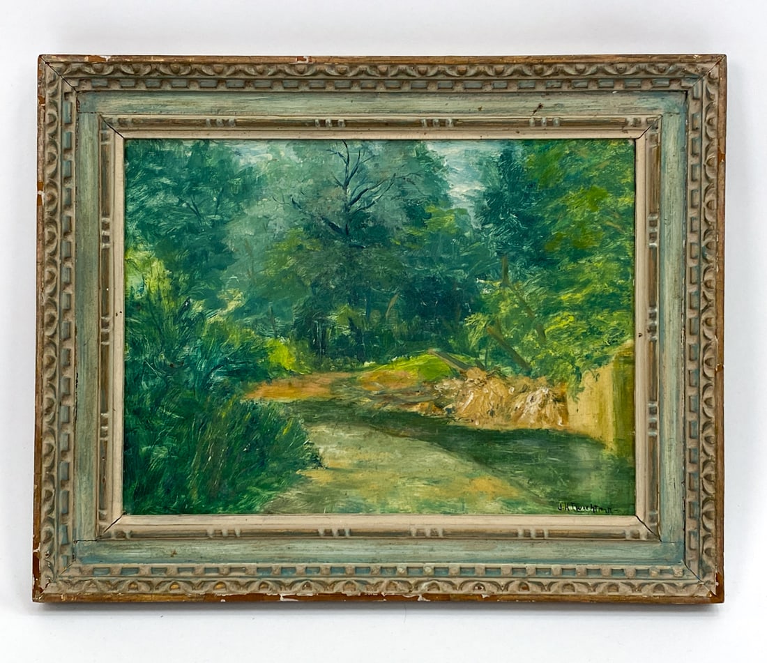 ATTR. JOHN H. TWACHTMAN (1853-1902) LANDSCAPE O/B (1 of 5)