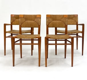 (4) MEL SMILOW DANISH WOVEN RUSH CHAIRS