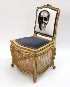 FRENCH PROVINCIAL STYLE CUSTOM SKULL CHAIR