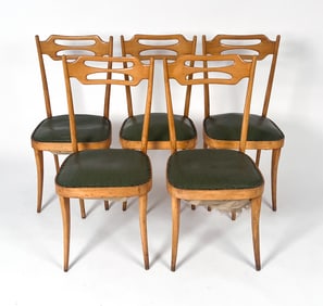 (5) STYLE OF PIRELLI SAPSA ITALIAN DINING CHAIRS