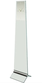 ATTR PACE FURNITURE GLASS & CHROME LONG CASE CLOCK