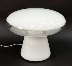 STYLE OF VENINI GLASS MUSHROOM LAMP C. 1970S