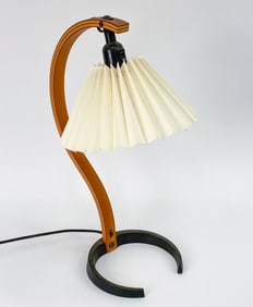 MADS CAPRANI DANISH BENTWOOD TABLE LAMP C. 1970S