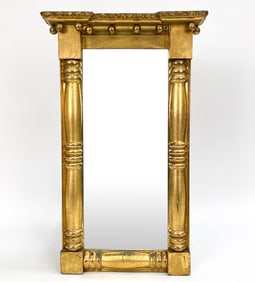ANTIQUE EMPIRE STYLE GILT MIRROR 19TH C.