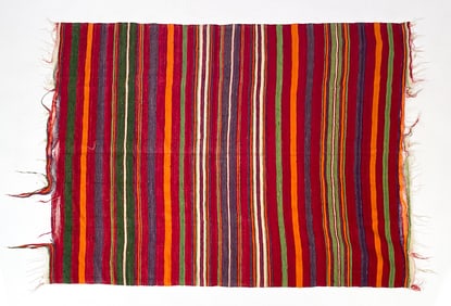 VINTAGE MULTI-COLOR FLATWEAVE KILIM RUG