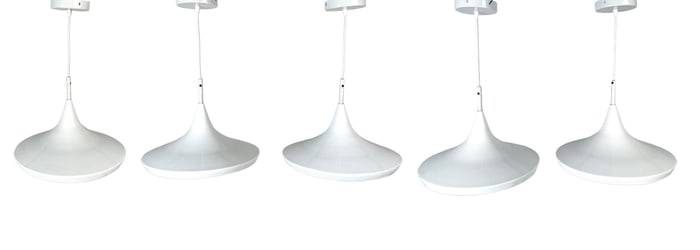 5 TOM DIXON BEAT WIDE LED PENDANT LIGHTS C. 2000S