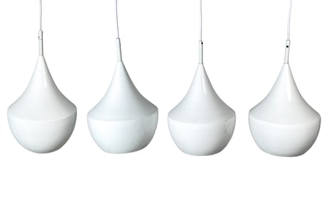 (4) TOM DIXON BEAT FAT LED PENDANT LIGHTS C. 2000S