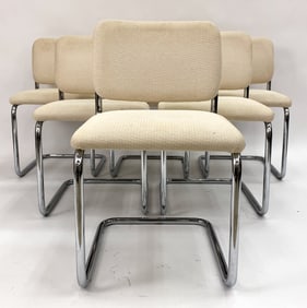 (6) MANNER OF MARCEL BREUER CESCA DINING CHAIRS