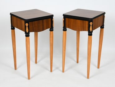 PAIR OF ENGLISH REGENCY STYLE SIDE TABLES