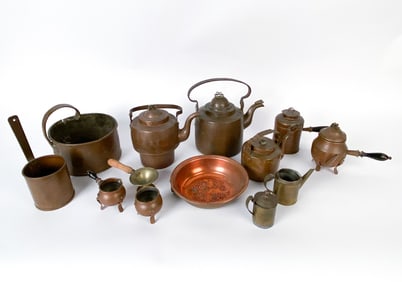 GROUPING OF IMPERIAL RUSSIAN COPPER KITCHENWARE
