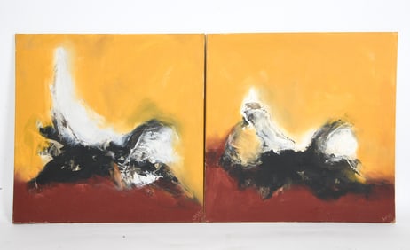 MARTIN HOLM (DANISH, B.1968) ABSTRACT DIPTYCH AC/C
