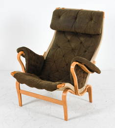 BRUNO MATHSSON DUX "PERNILLA" SWEDISH LOUNGE CHAIR