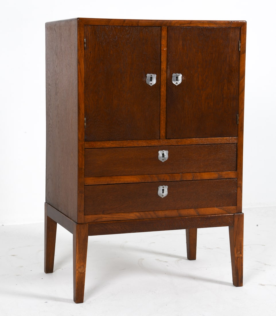 ART DECO SCANDINAVIAN OAK CABINET C. 1950S (1 of 11)