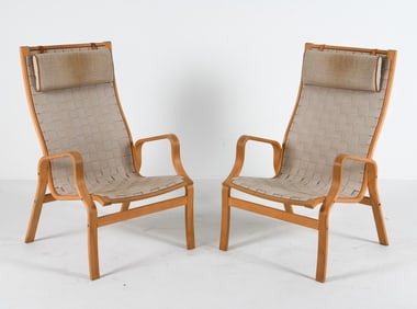PAIR FINN OSTERGAARD DANISH BEACH LOUNGE CHAIRS