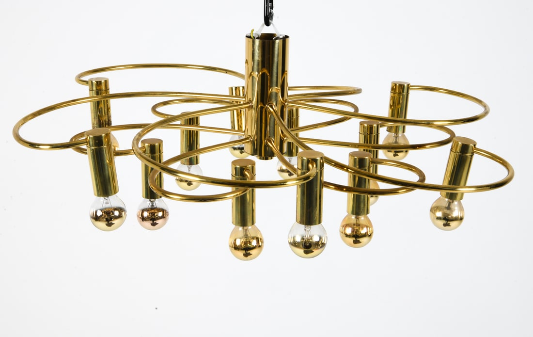 COSACK GERMAN BRASS CHANDELIER (1 of 9)