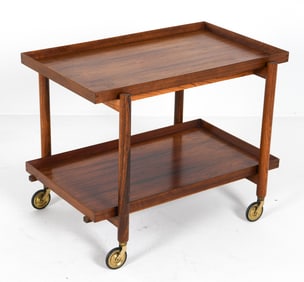 POUL HUNDEVAD FOR DOMUS DANICA ROSEWOOD BAR CART