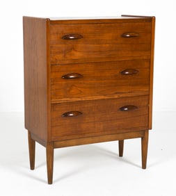 DANISH TEAK CHEST OF DRAWERS C. 1960S