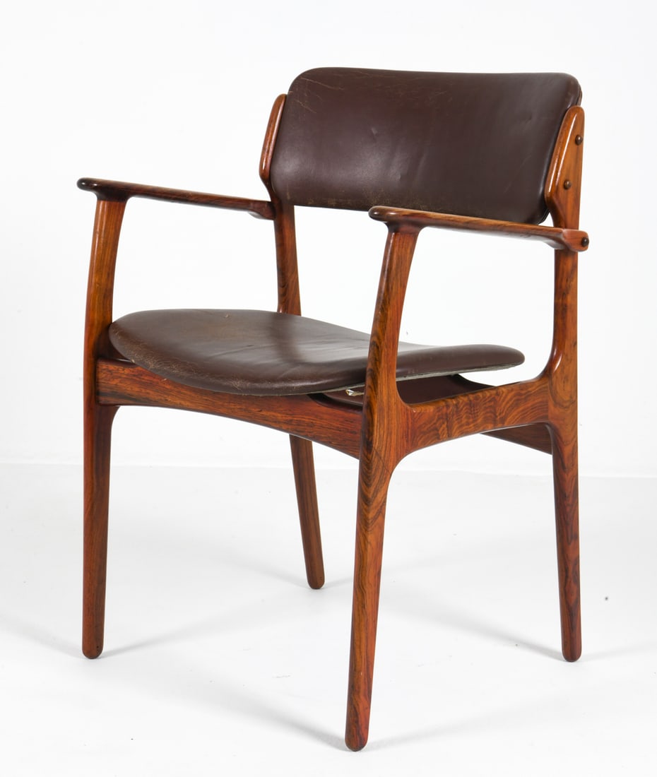 ERIK BUCH OD50 ROSEWOOD & LEATHER ARMCHAIR 1960S (1 of 11)
