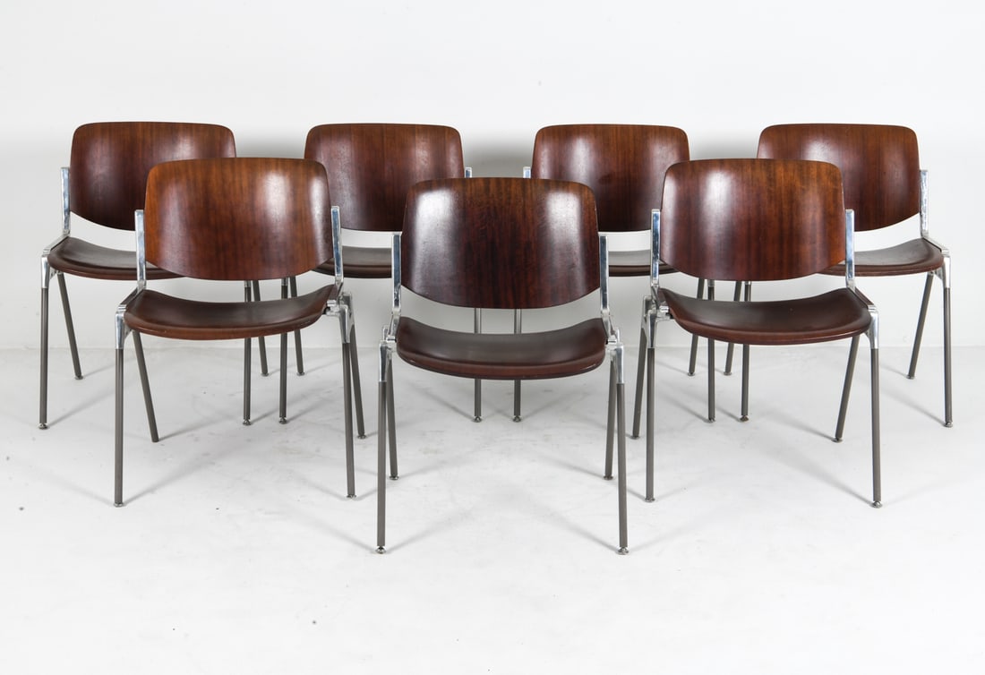 (7) CASTELLI DSC 106 STACKING CHAIRS C. 1960S (1 of 11)