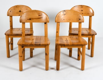 (4) RAINER DAUMILLER DANISH PINE DINING CHAIRS
