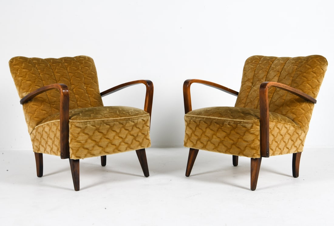 ALFRED CHRISTENSEN STYLE MOHAIR LOUNGE CHAIRS (1 of 12)