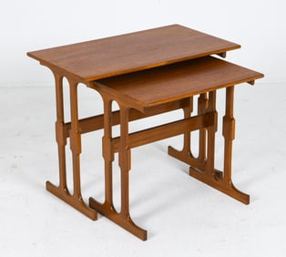 ATTR. CFC SILKEBORG TEAK NESTING TABLES C. 1960S