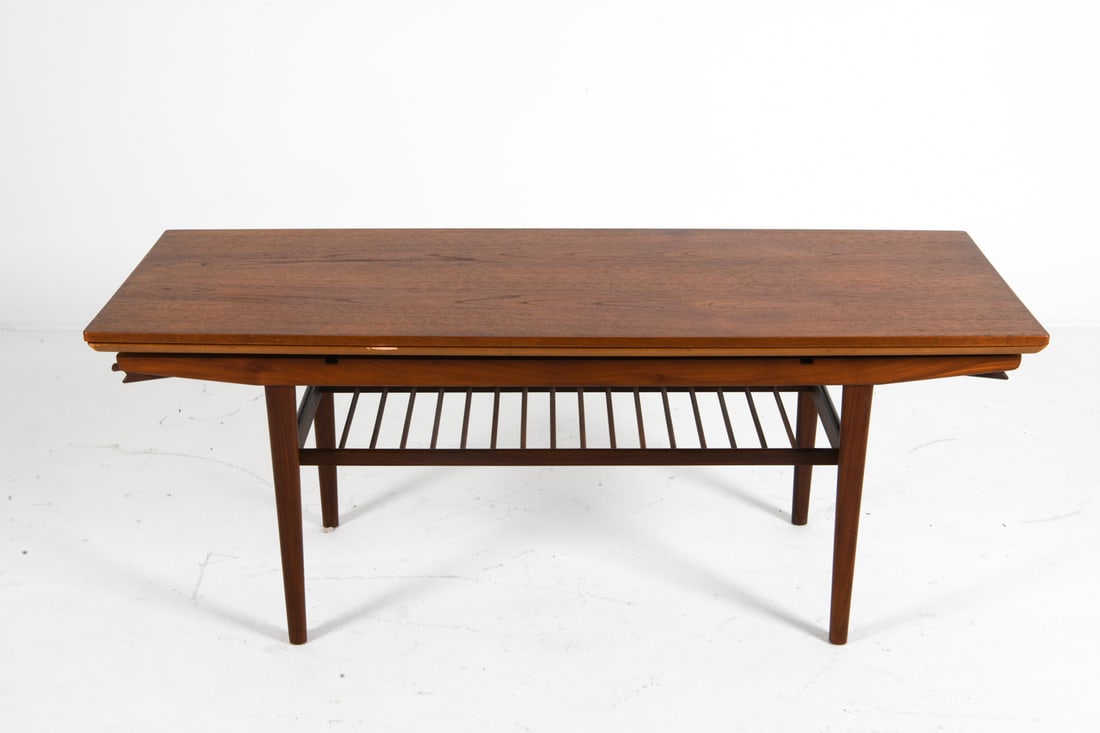 KAI KRISTIANSEN TEAK ELEVATING COFFEE TABLE 1960S (1 of 13)