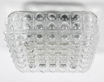 DANISH GLASS CEILING LIGHT C. 1970S
