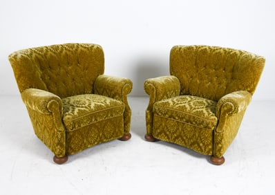 OTTO SCHULZ STYLE MOHAIR LOUNGE CHAIRS C. 1950S