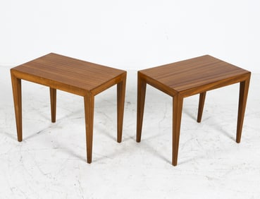 ATTR. SEVERIN HANSEN TEAK SIDE TABLES C. 1960S