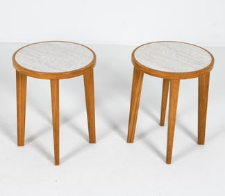 PAIR OF SWEDISH PINE SIDE TABLES C. 1960S