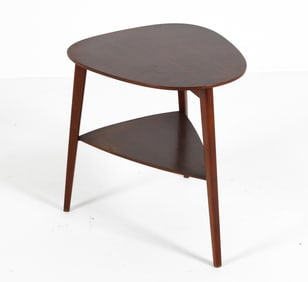 JORGEN AAKJAER JORGENSEN MAHOGANY SIDE TABLE 1960S