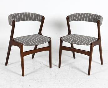 PAIR OF KAI KRISTIANSEN 'FIRE' DANISH TEAK CHAIRS