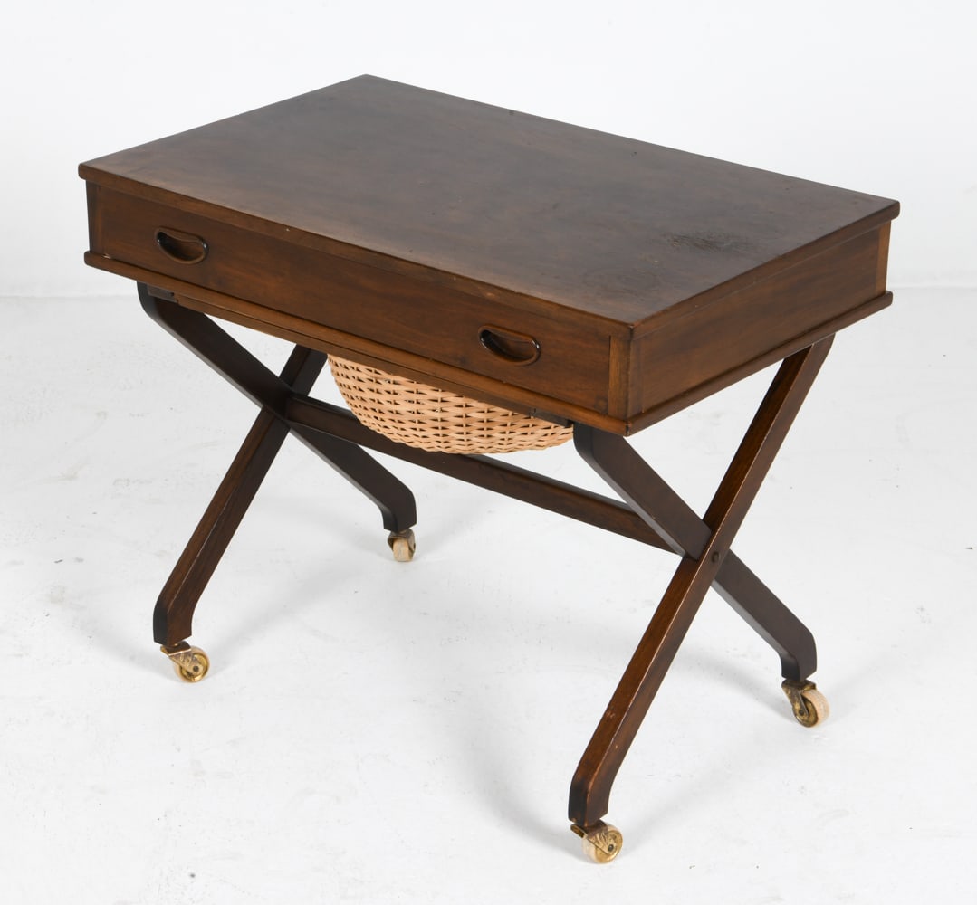 DANISH BEECH SEWING TABLE C. 1960S (1 of 12)
