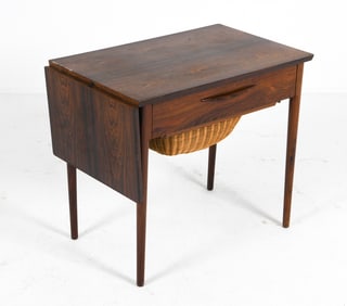 MANNER OF JOHANNES ANDERSON ROSEWOOD SEWING TABLE