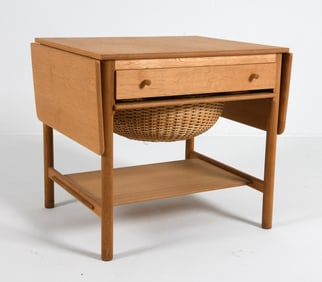 HANS J. WEGNER AT-33 OAK SEWING TABLE C. 1960S