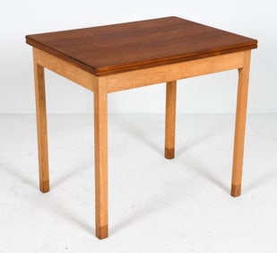 EJNER-LARSEN TEAK EXTENDING SIDE TABLE C. 1960S