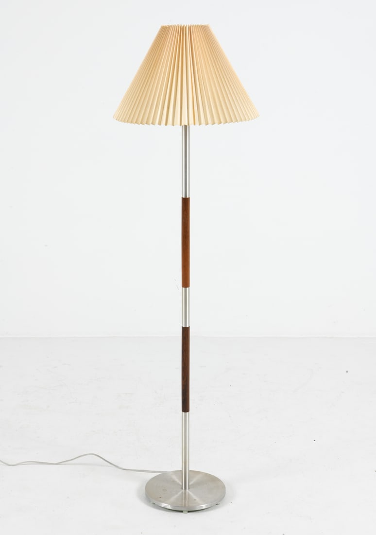 DANISH ROSEWOOD & ALUMINUM FLOOR LAMP C. 1960S (1 of 9)