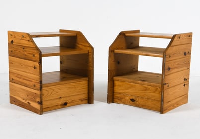 PAIR OF SCANDINAVIAN PINE NIGHTSTANDS C. 1970S