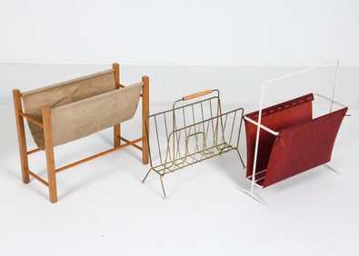 SCANDINAVIAN MAGAZINE RACK GROUPING C. 1960S