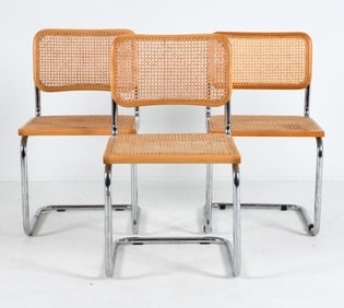 (3) ATTR. MARCEL BREUER CESCA CANE SIDE CHAIRS