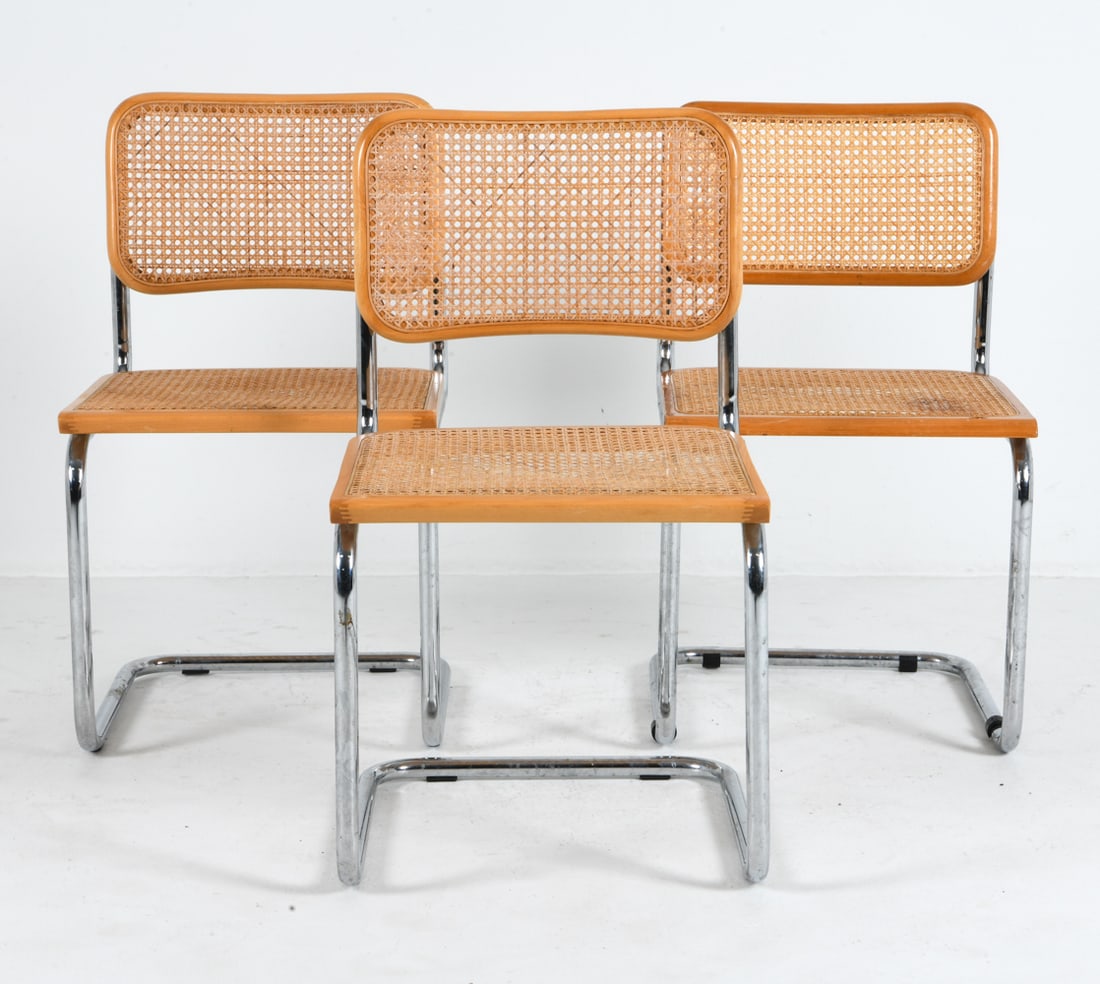 (3) ATTR. MARCEL BREUER CESCA CANE SIDE CHAIRS (1 of 9)
