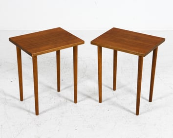 PAIR OF MID-CENTURY DANISH TEAK SIDE TABLES 1960S