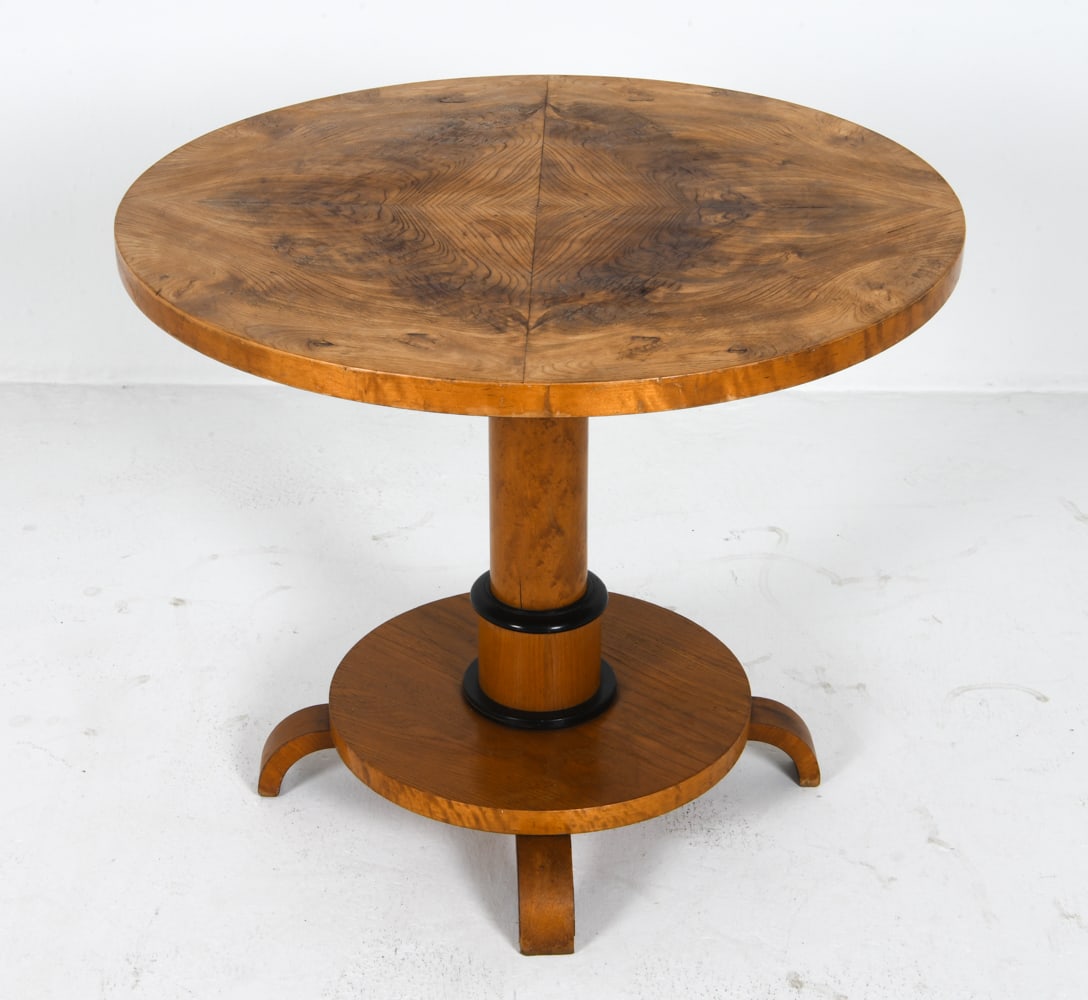 BIEDERMEIER STYLE WALNUT SIDE TABLE C. 1950S (1 of 10)