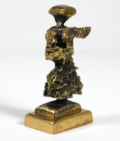 DANISH ABSTRACT BRASS FIGURE SCULPTURE